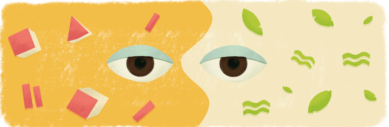 illustration of two eyes