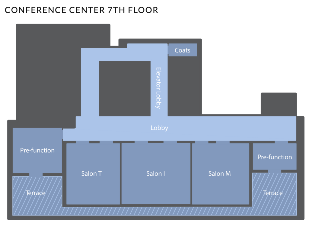 Floor plans of the Samberg Conference Center, 6th and 7th floors of MIT Building E52